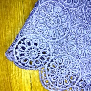 Lace Lavender Pencil Skirt